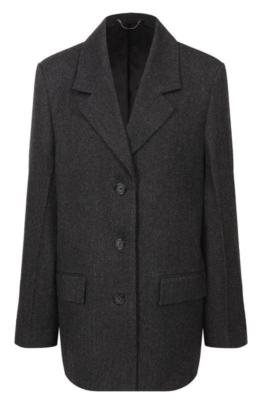 Шерстяной жакет TOTEME 261-WRZ0063-FB0562 Серый 261-WRZ0063-FB0562