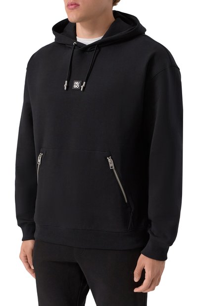 Хлопковое худи HUGO, арт. 50542583, фото 3