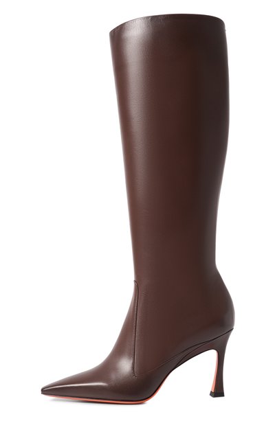 Кожаные сапоги SANTONI коричневого цвета по цене 206000 руб., арт. WSTG72388HI2NXUY, фото 4 Кожаные сапоги SANTONI, арт. WSTG72388HI2NXUY, фото 4