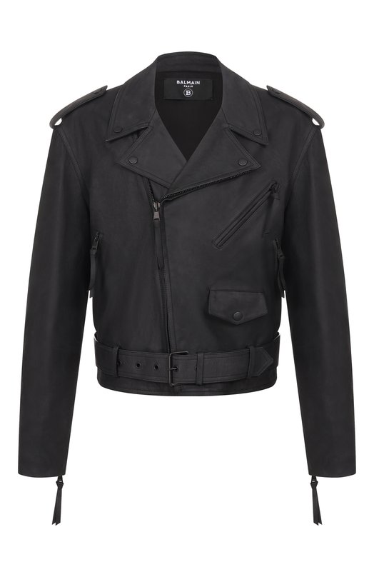 Кожаная куртка Balmain GH1TD580/LE11 Чёрный GH1TD580/LE11