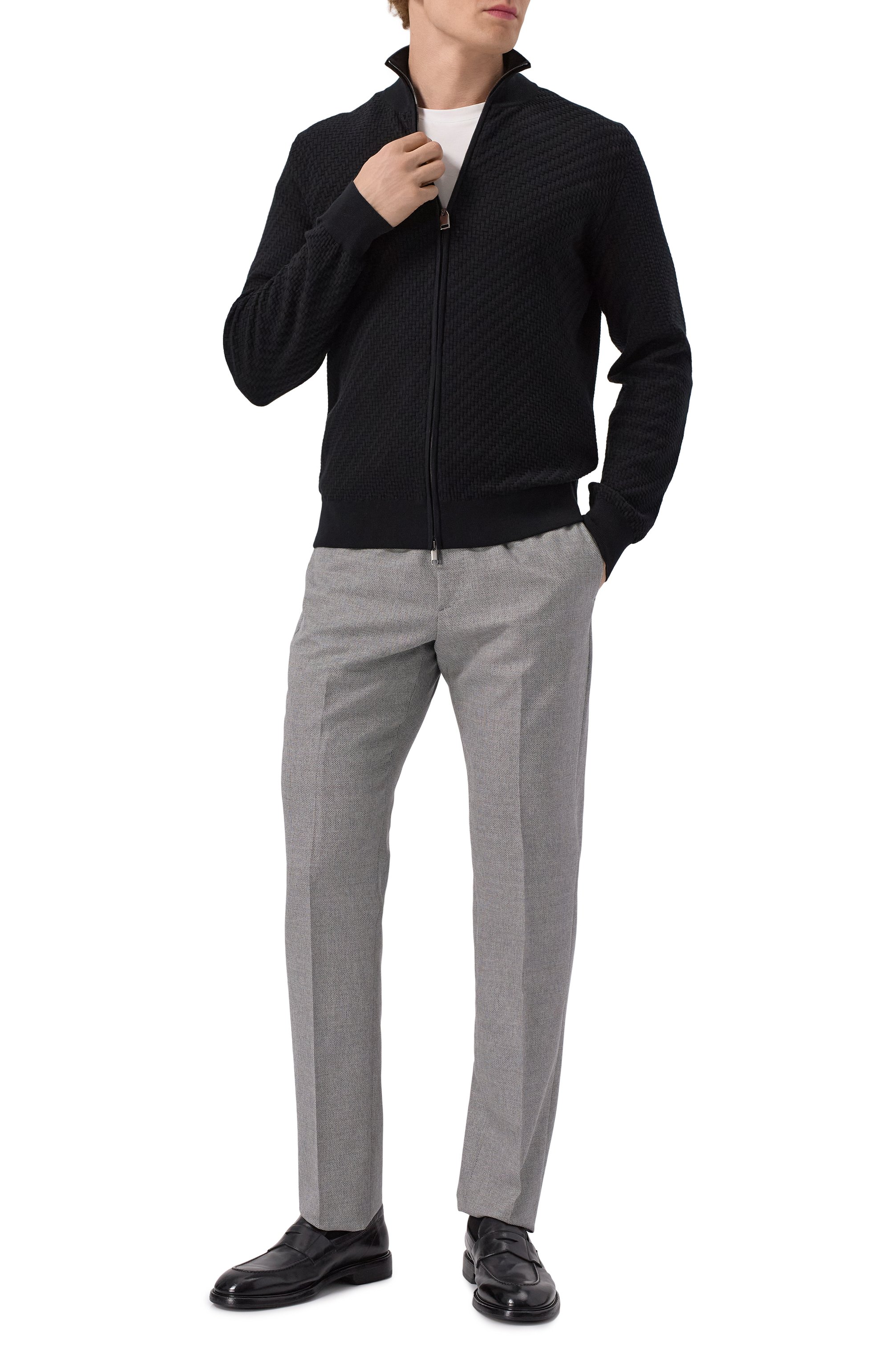 Брюки из шерсти и хлопка BERWICH, арт. VULCAN0195ZIP/GB1678, фото 2