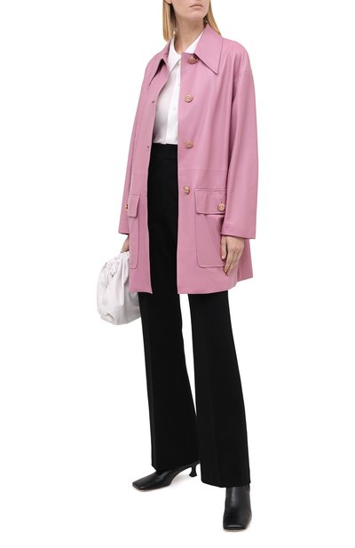 Кожаное пальто GUCCI розового цвета по цене 573120 руб., арт. 624446/XNAEX, фото 3 Кожаное пальто GUCCI, арт. 624446/XNAEX, фото 3