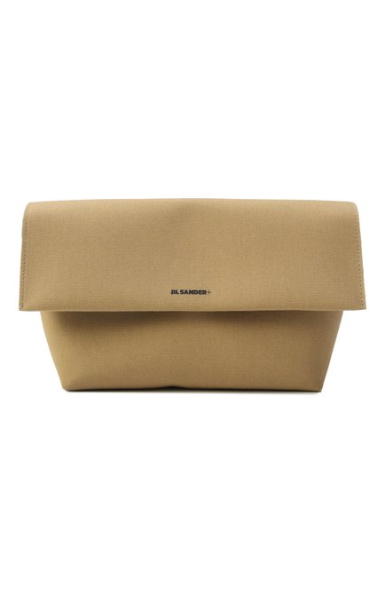 Женская сумка utility medium JIL SANDER бежевого цвета, арт. J42WG0002-P6647 | Фото 1 (Материал сплава: Проставлено; Размер: medium; Драгоценные камни: Проставлено; Ремень/цепочка: На ремешке; Материал: Текстиль)