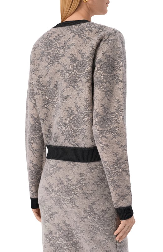 Шерстяной пуловер Nina Ricci 25AMPU009/ML0584 Серый  25AMPU009/ML0584 Фото 4