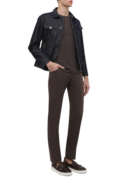 Кожаные слипоны H`D`S`N BARACCO темно-коричневого цвета по цене 46200 руб., арт. TIFF.CP.0*, фото 2 Кожаные слипоны H`D`S`N BARACCO, арт. TIFF.CP.0*, фото 2