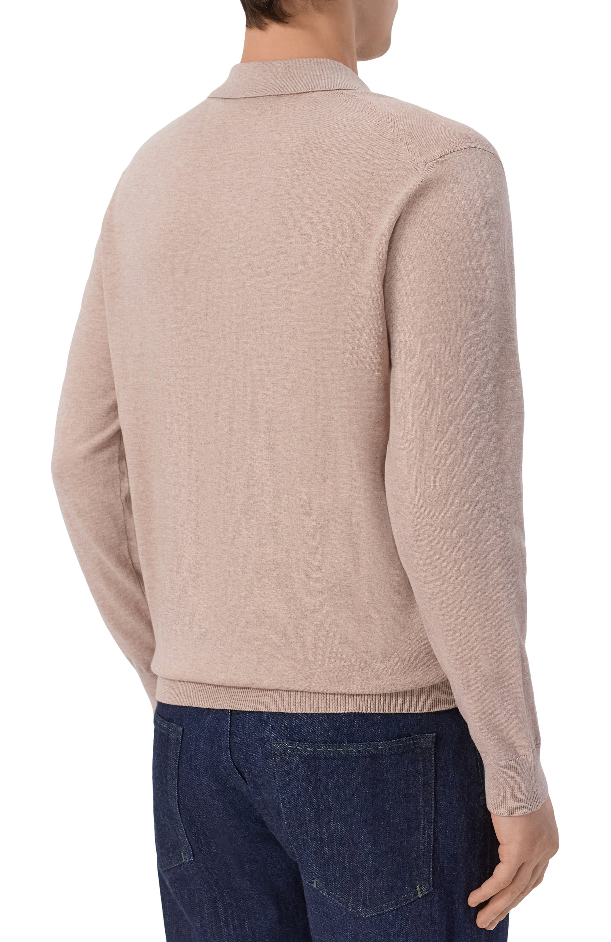 Хлопковое поло ANDREA CAMPAGNA бежевого цвета по цене 39950 руб., арт. M5426-8061, фото 4 Хлопковое поло ANDREA CAMPAGNA, арт. M5426-8061, фото 4