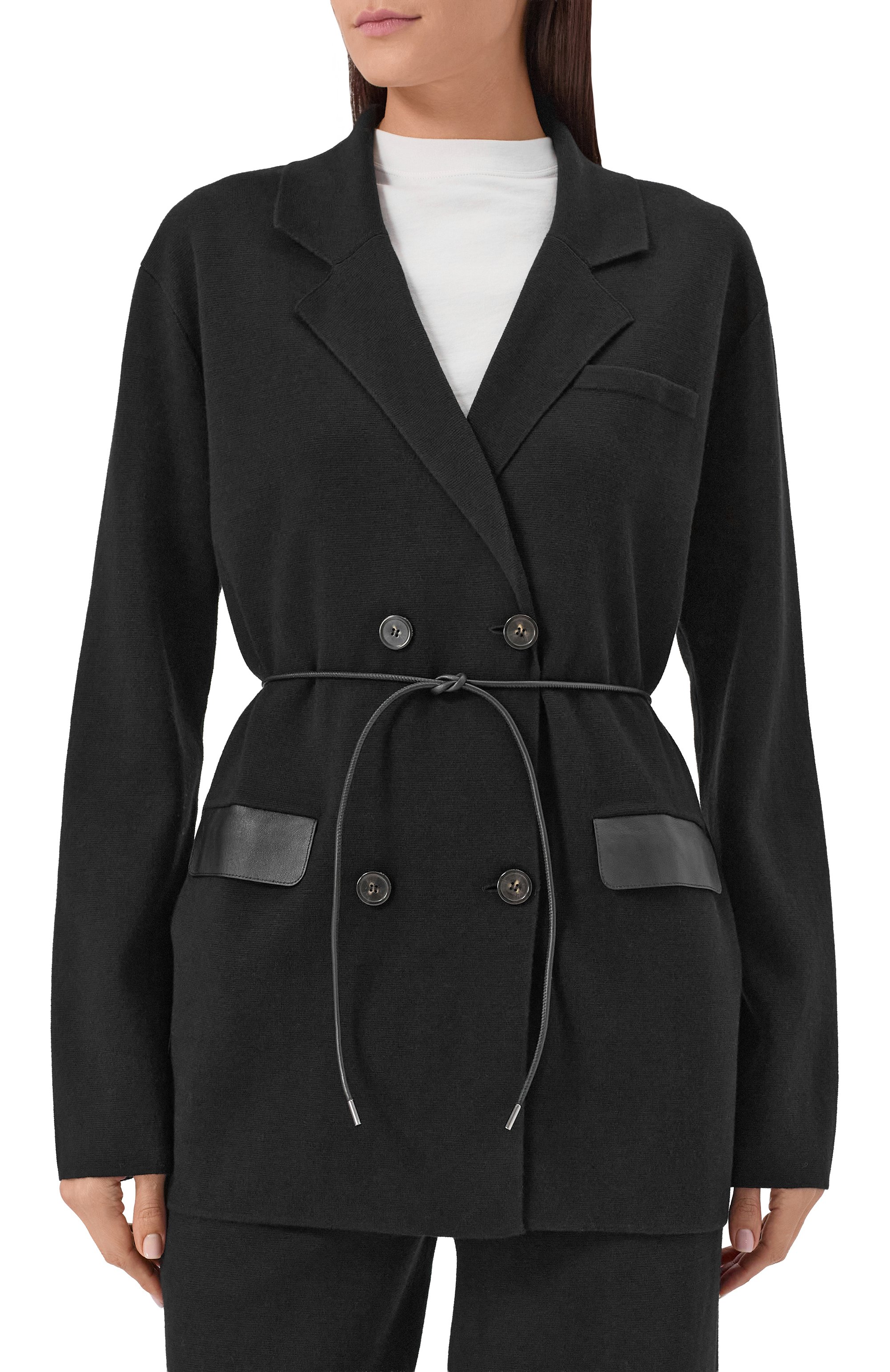 Жакет из шерсти и хлопка 12 STOREEZ черного цвета по цене 32000 руб., арт. 134006, фото 3 Жакет из шерсти и хлопка 12 STOREEZ, арт. 134006, фото 3