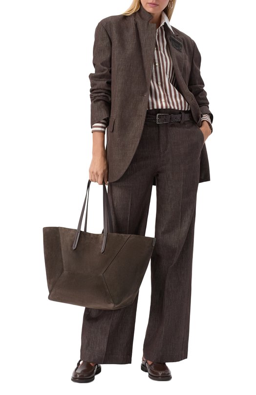 Сумка-тоут Brunello Cucinelli MBDLD2571P Коричневый  MBDLD2571P Фото 7