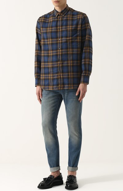 Рубашка в клетку из смеси хлопка и вискозы GUCCI, арт. 468563/Z461F, фото 2