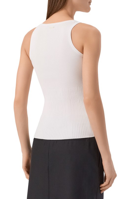 Майка из вискозы Max Mara MXMGHIR0 Белый  MXMGHIR0 Фото 4