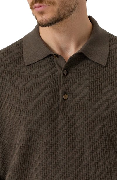 Поло из хлопка и шелка BRIONI, арт. UMR10LPAK22, фото 5