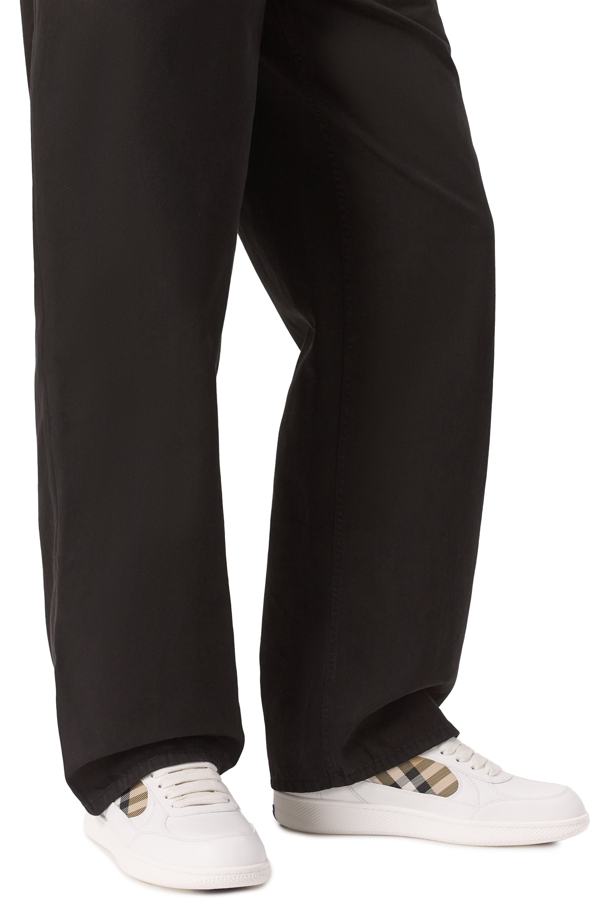 Комбинированные кеды terrace BURBERRY белого цвета по цене 72600 руб., арт. 8108649, фото 3 Комбинированные кеды terrace BURBERRY, арт. 8108649, фото 3