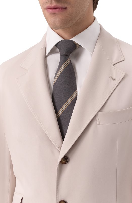 Шелковый костюм Brunello Cucinelli MB412LDWH Бежевый  MB412LDWH Фото 8