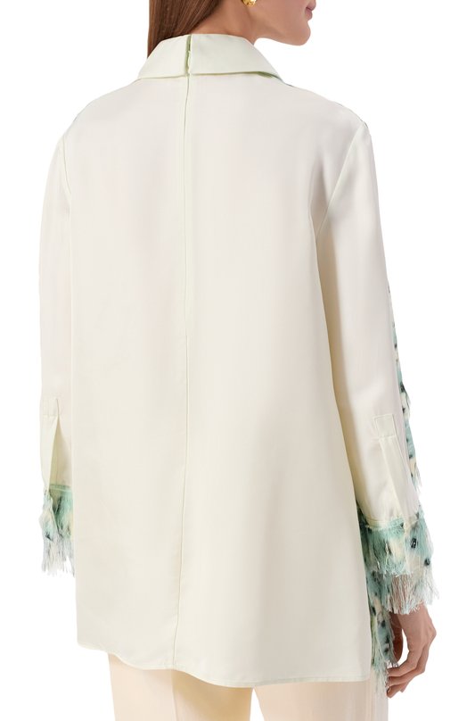 Блузка из вискозы Jil Sander J01NC0173/J65335 Зелёный  J01NC0173/J65335 Фото 4