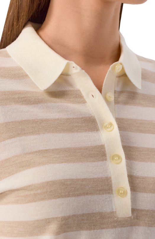 Шерстяное поло BOSS 50545015 Бежевый  50545015 Фото 5