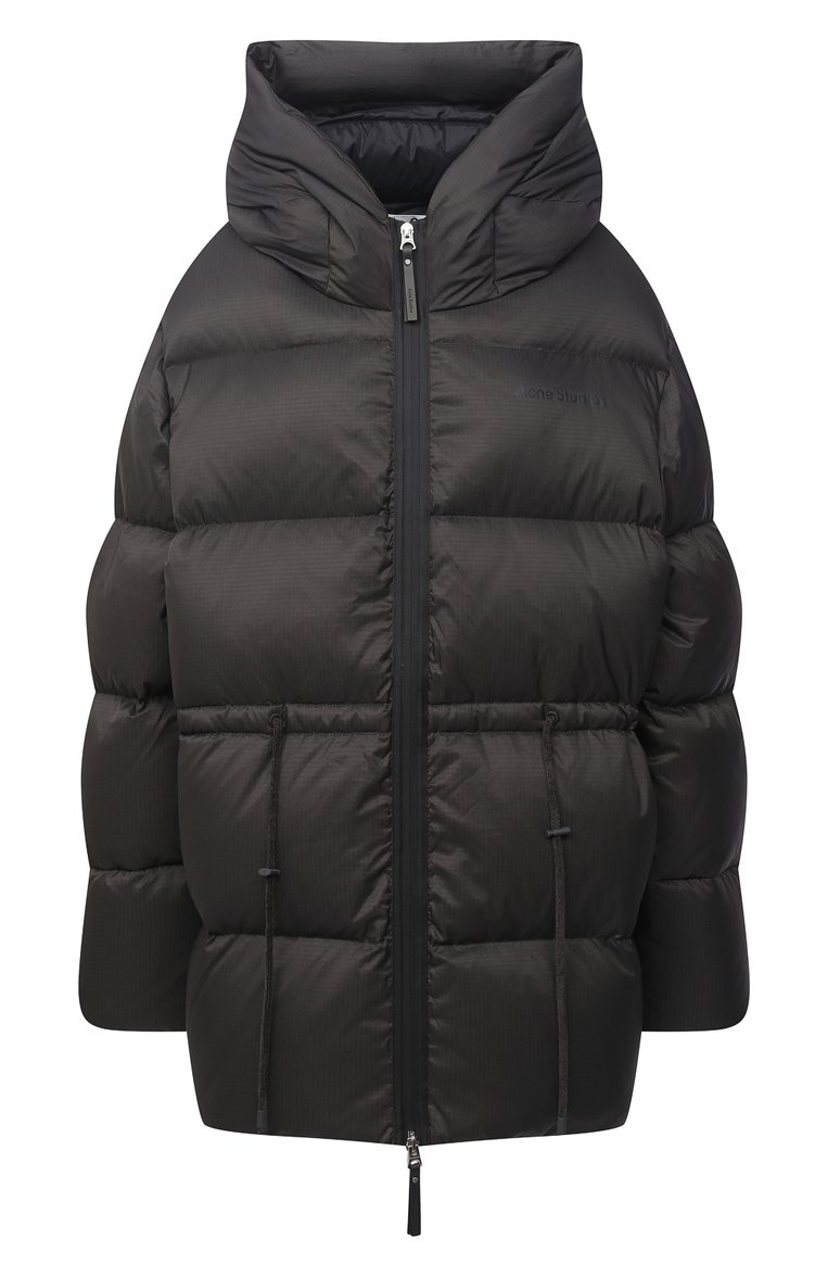 Женский пуховик ACNE STUDIOS коричневого цвета, арт. A90286 | Фото 1 (Длина (верхняя одежда): До середины бедра; Материал утеплителя: Пух и перо; Материал внешний: Синтетический материал; Материал подклада: Синтетический материал; Рукава: Длинные; Женское Кросс-КТ: Пуховик-куртка; Кросс-КТ: Пуховик)