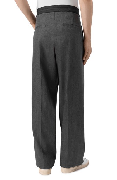 Шерстяные брюки MSGM темно-серого цвета по цене 41350 руб., арт. 3940MP13/257506, фото 4 Шерстяные брюки MSGM, арт. 3940MP13/257506, фото 4