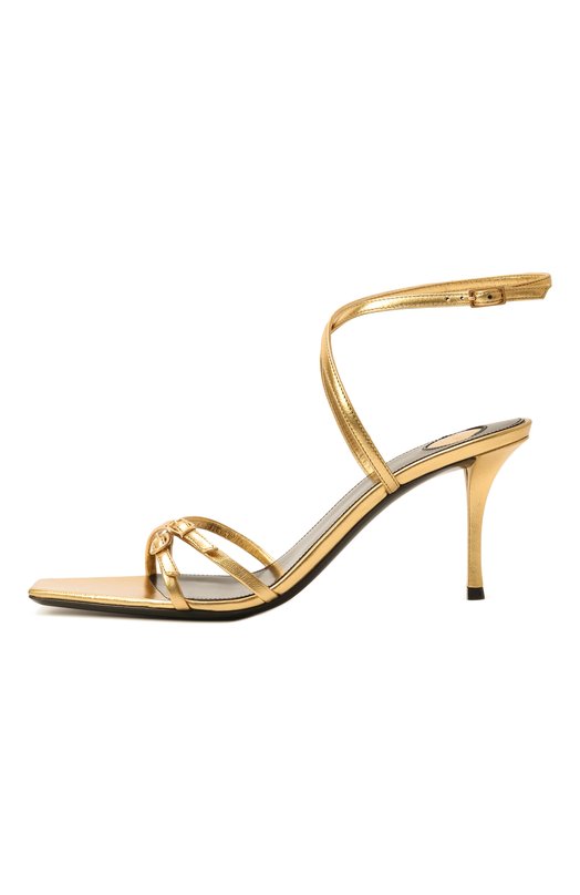 Кожаные босоножки Lydia 75 Saint Laurent 827242/0NL00 Золотой  827242/0NL00 Фото 4