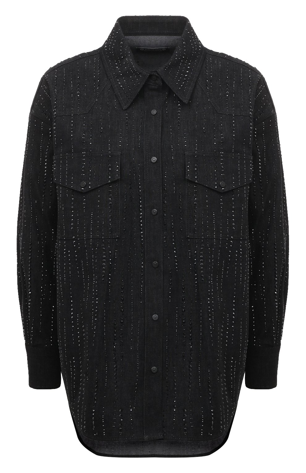 Джинсовая рубашка DONDUP черного цвета по цене 129500 руб., арт. DC233/DS0258D GT1W, фото 1 Джинсовая рубашка DONDUP, арт. DC233/DS0258D GT1W, фото 1