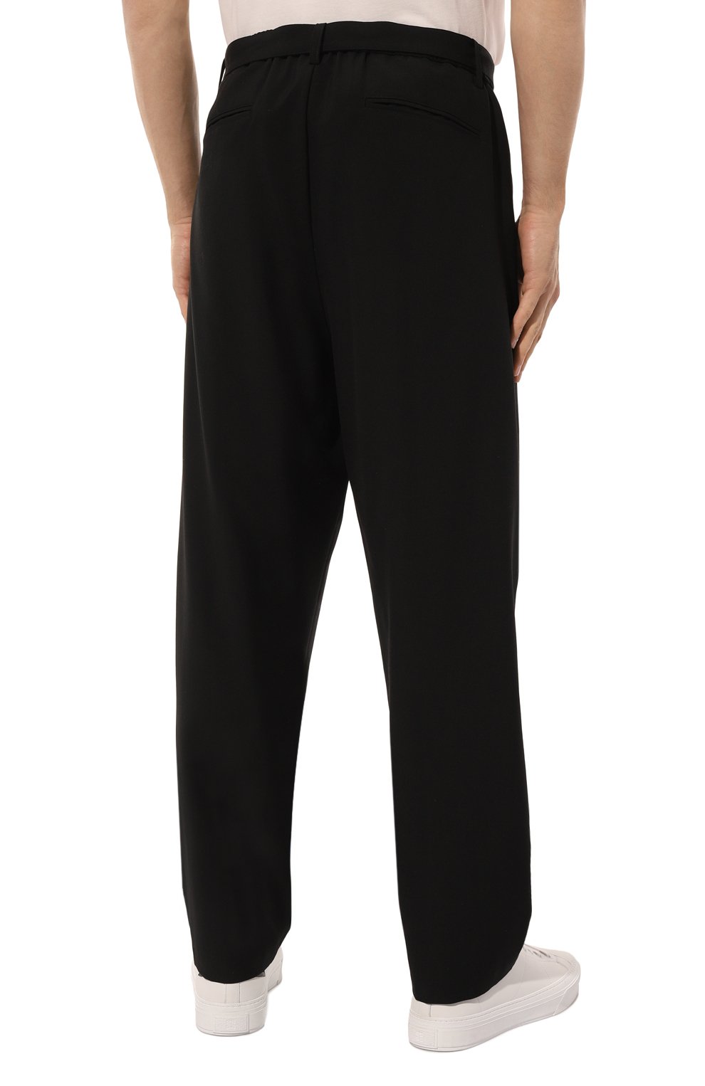 Шерстяные брюки KAZUYUKI KUMAGAI черного цвета по цене 66500 руб., арт. AP41-052, фото 4 Шерстяные брюки KAZUYUKI KUMAGAI, арт. AP41-052, фото 4