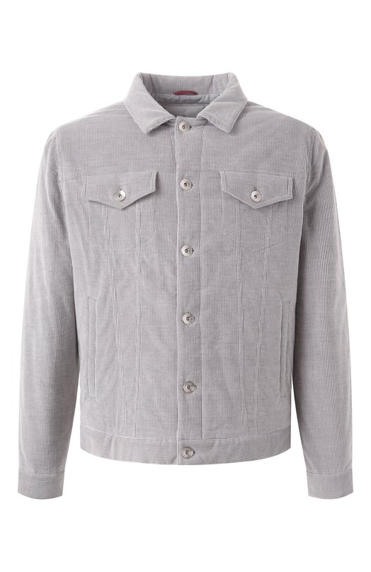 Вельветовая куртка-рубашка Brunello Cucinelli MQ4356880 Серый MQ4356880