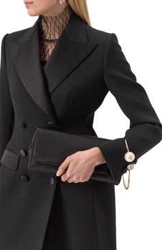 Женский клатч xandra JIMMY CHOO черного цвета, арт. XANDRA/DKD | Фото 8 (Материал: Текстиль; Размер: medium; Женское Кросс-КТ: Вечерняя сумка, Клатч-клатчи)
