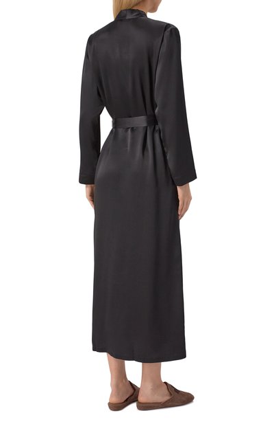 Шелковый халат EVA B.BITZER черного цвета по цене 66960 руб., арт. 27319873, фото 4 Шелковый халат EVA B.BITZER, арт. 27319873, фото 4