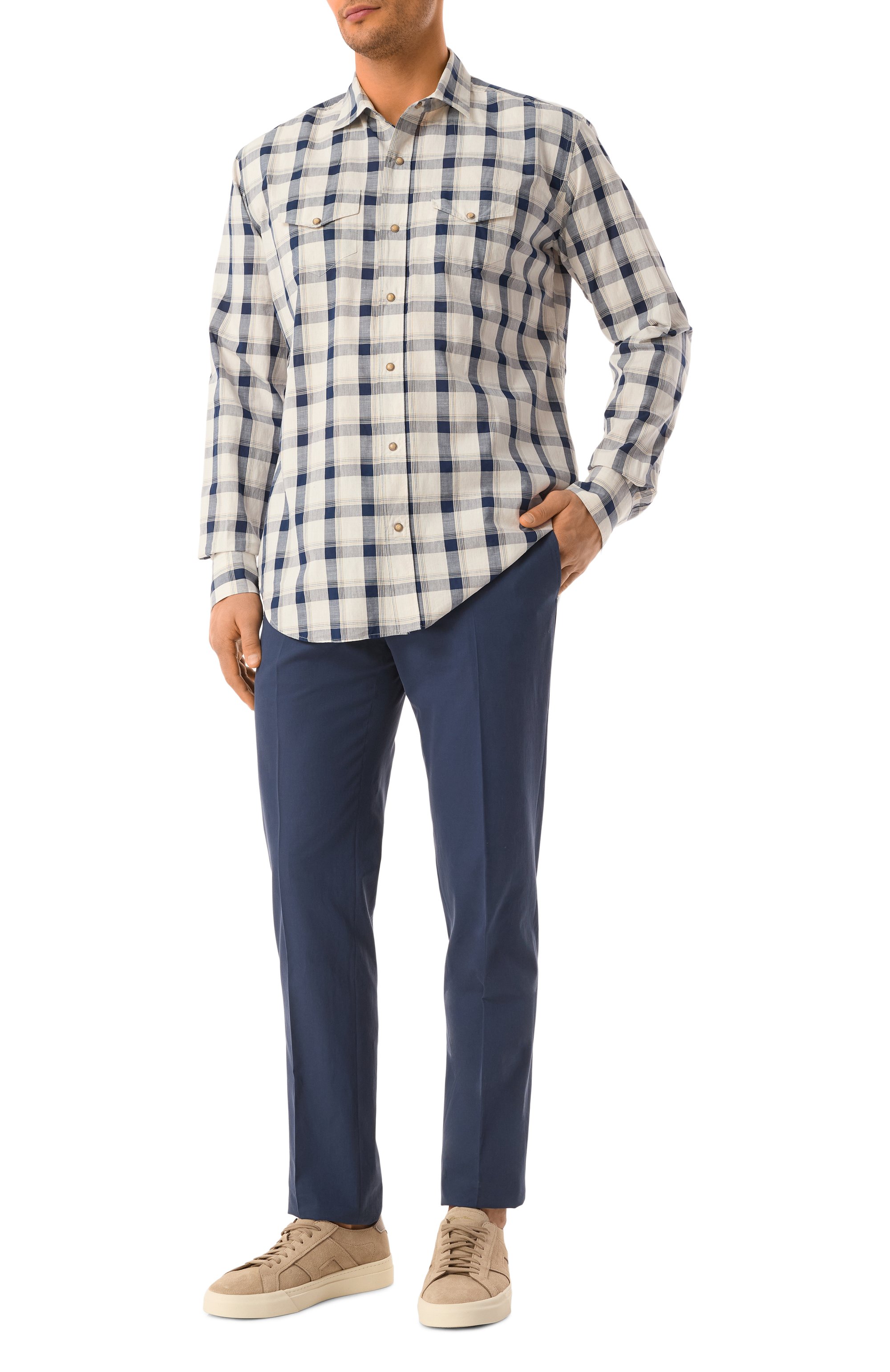 Хлопковые брюки CANALI, арт. 71019/AV05528, фото 2