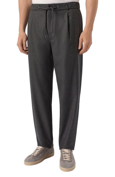 Кашемировые брюки GIORGIO ARMANI темно-серого цвета по цене 297500 руб., арт. GM000249/TE10115, фото 3 Кашемировые брюки GIORGIO ARMANI, арт. GM000249/TE10115, фото 3