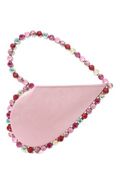 Женский клатч love L'ALINGI розового цвета, арт. L0VE CLUTCH/LEATHER | Фото 1 (Женское Кросс-КТ: Вечерняя сумка, Клатч-клатчи; Материал: Натуральная кожа; Материал сплава: Проставлено; Драгоценные камни: Проставлено; Размер: small)