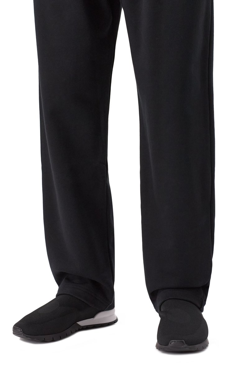 Мужские текстильные кроссовки KITON черного цвета, арт. USSA324N0104503 | Фото 3 (Подошва: Массивная; Материал сплава: Проставлено; Драгоценные камни: Проставлено; Материал внешний: Текстиль; Материал внутренний: Натуральная кожа; Кросс-КТ: Низкие; Стили: Классический; Материал утеплителя: Без утеплителя)