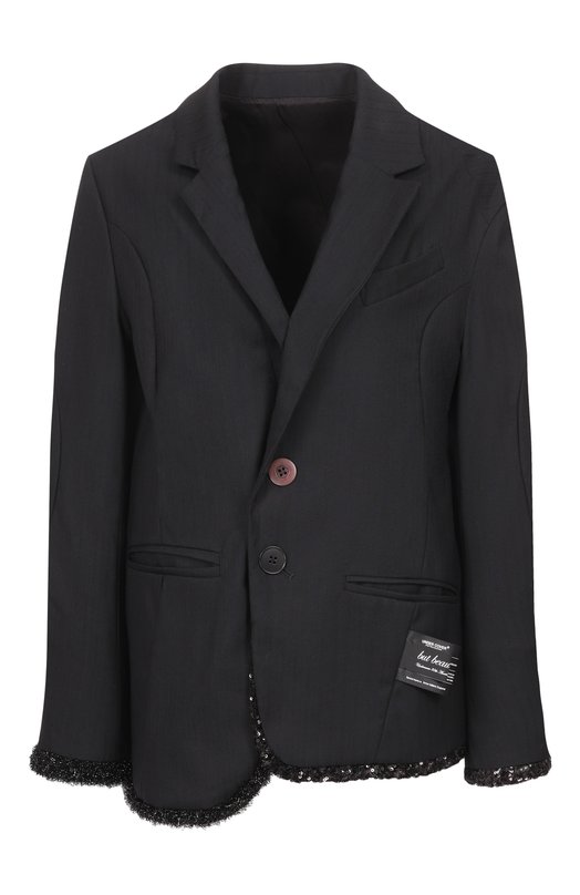 Шерстяной жакет с отделкой пайетками Undercover UC2E1103 Чёрный UC2E1103