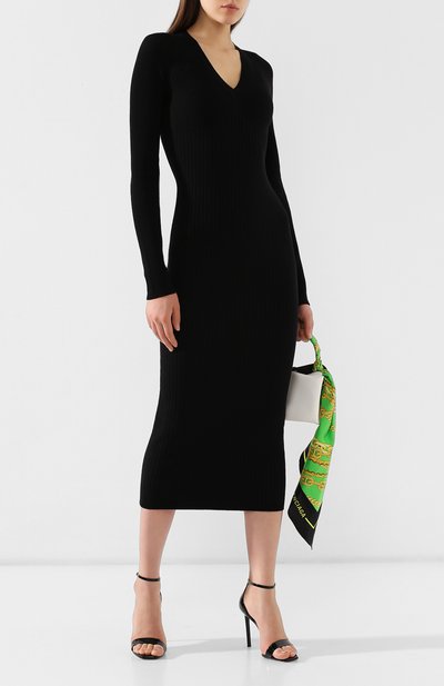 Шерстяное платье DSQUARED2 черного цвета по цене 65450 руб., арт. S75CV0038/S15413, фото 2 Шерстяное платье DSQUARED2, арт. S75CV0038/S15413, фото 2