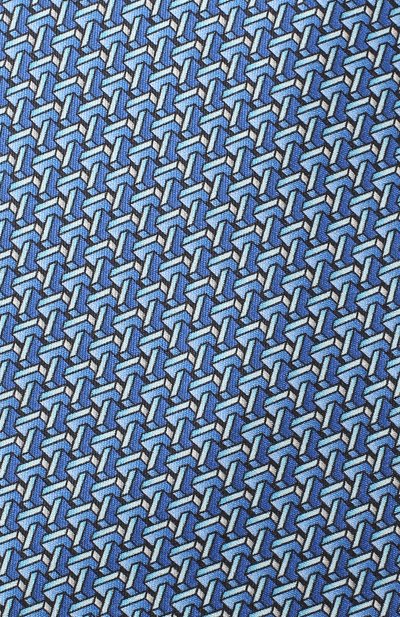 Шелковый галстук LANVIN голубого цвета по цене 8495 руб., арт. 3333/TIE, фото 3 Шелковый галстук LANVIN, арт. 3333/TIE, фото 3