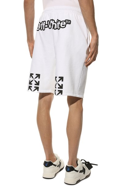 Хлопковые шорты OFF-WHITE белого цвета по цене 45400 руб., арт. 0MCI013S22FLE006, фото 4 Хлопковые шорты OFF-WHITE, арт. 0MCI013S22FLE006, фото 4
