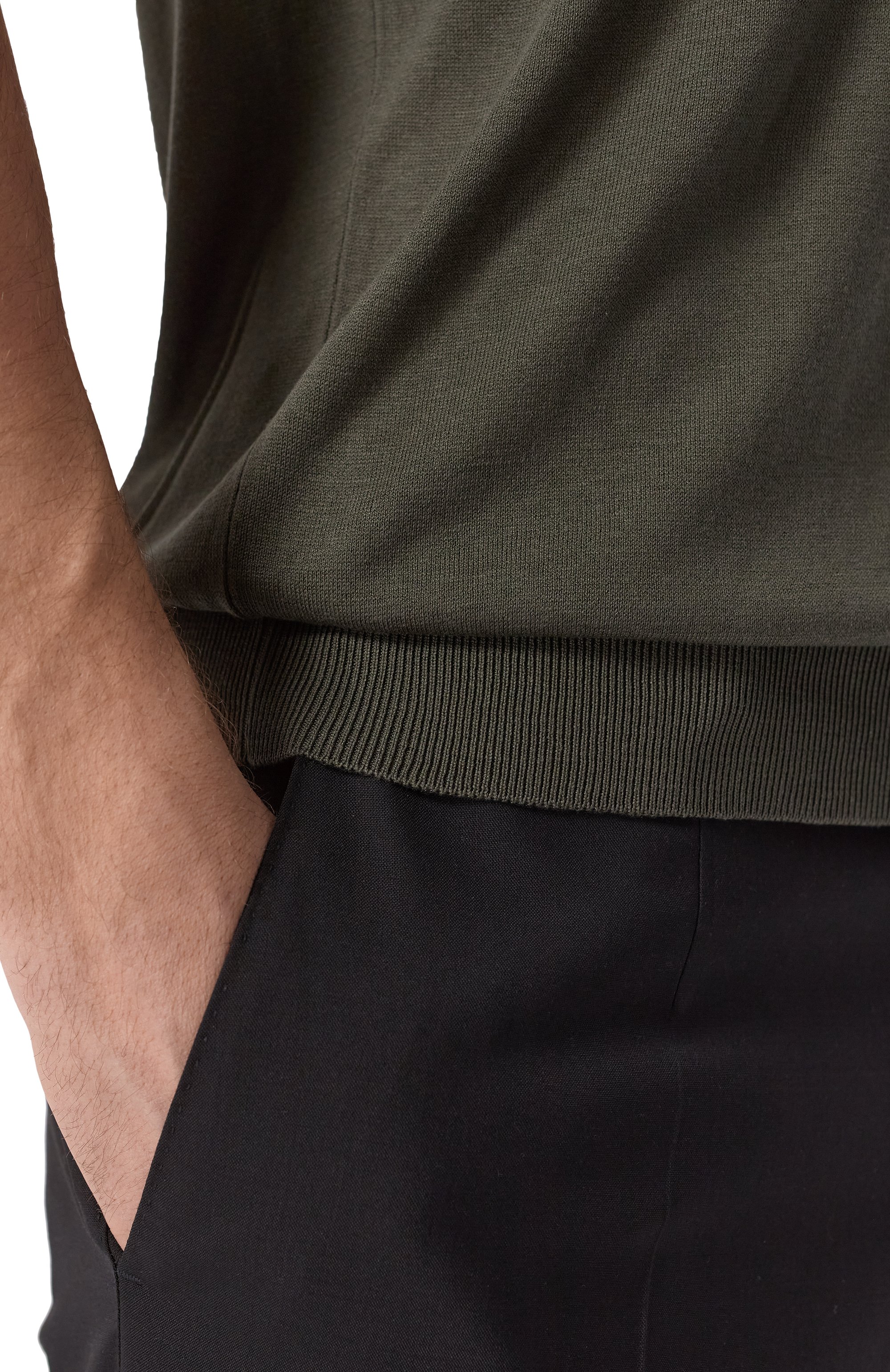 Шелковый джемпер GRAN SASSO хаки цвета по цене 28550 руб., арт. 43112/23503, фото 5 Шелковый джемпер GRAN SASSO, арт. 43112/23503, фото 5