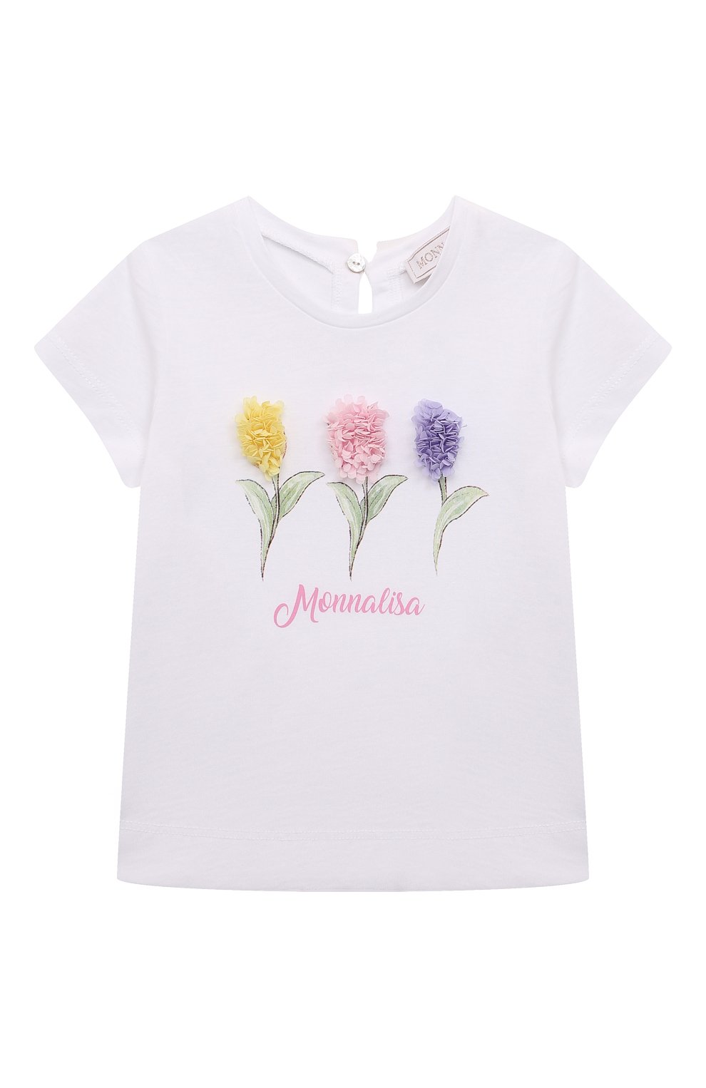 Хлопковая футболка MONNALISA, арт. 39A602, фото 1