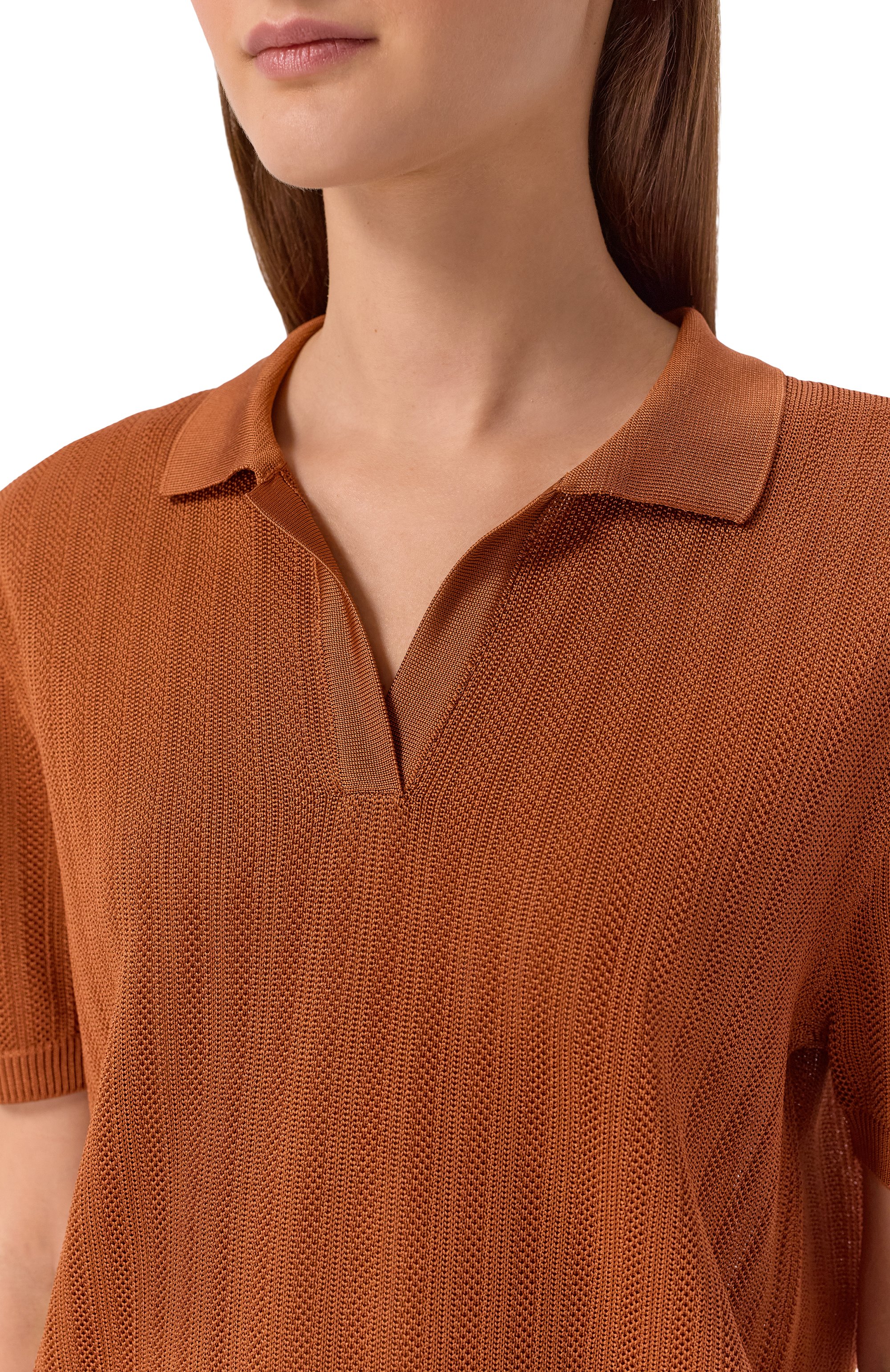 Шелковое поло KITON, арт. D61786K0920, фото 5