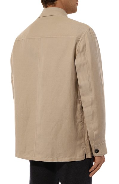 Куртка изо льна и шерсти BRIONI бежевого цвета по цене 423000 руб., арт. SGPQ0LPB106, фото 4 Куртка изо льна и шерсти BRIONI, арт. SGPQ0LPB106, фото 4