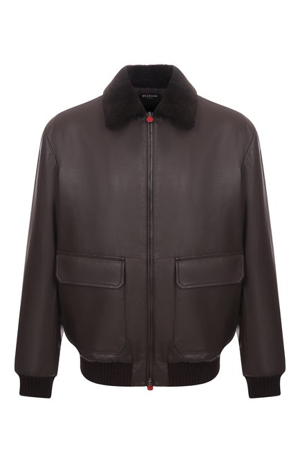 Мужской кожаный бомбер KITON, арт. UW2240V0416H21