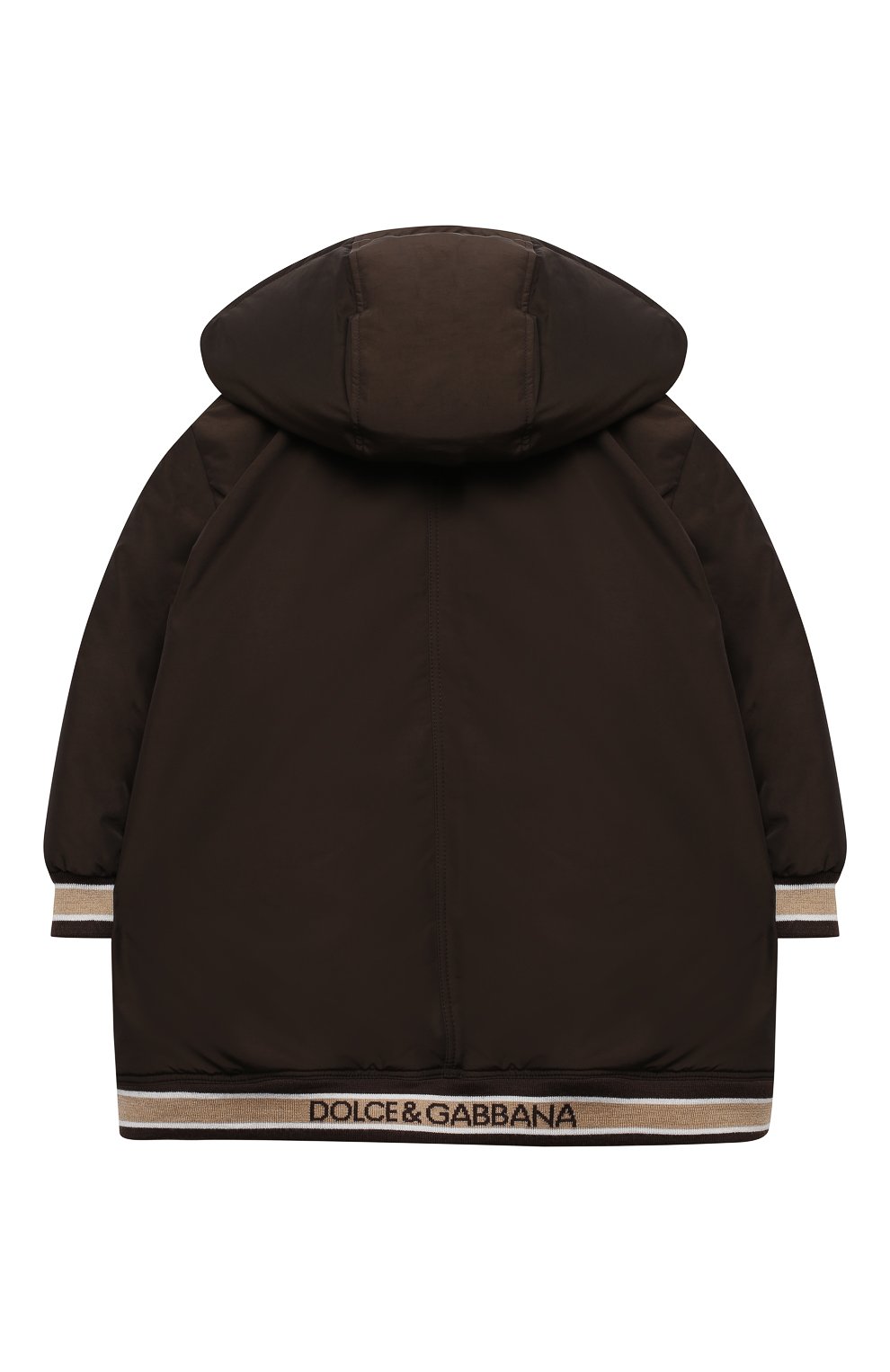 Пуховая куртка DOLCE & GABBANA коричневого цвета по цене 79500 руб., арт. L5JBC1/FUMZI, фото 2 Пуховая куртка DOLCE & GABBANA, арт. L5JBC1/FUMZI, фото 2