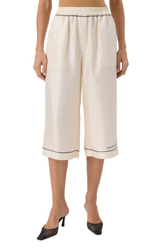 Шелковые шорты Alexander Wang 1WC3254921 Кремовый  1WC3254921 Фото 3