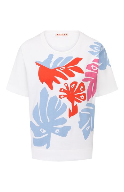 Женская хлопковая футболка MARNI, арт. THJEL32P10/SCQ58