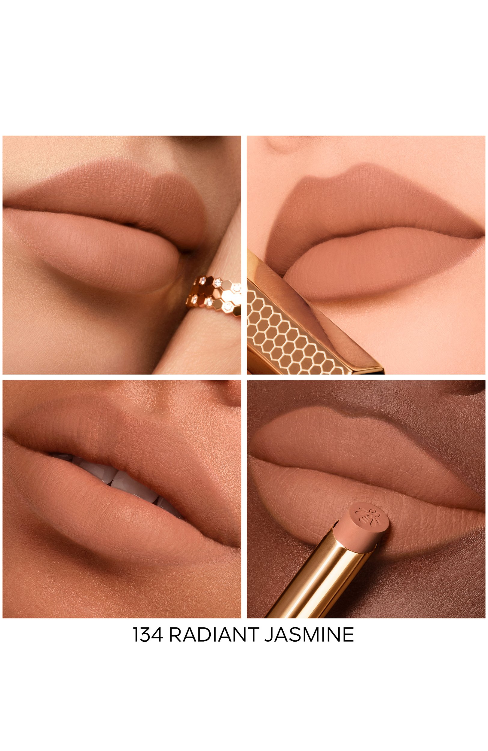 Помада для губ kisskiss honey-infused intense lipstick, оттенок 134 блистательный жасмин (1,85g) GUERLAIN цвета по цене 5290 руб., арт. G062258, фото 4 Помада для губ kisskiss honey-infused intense lipstick, оттенок 134 блистательный жасмин (1,85g) GUERLAIN, арт. G062258, фото 4