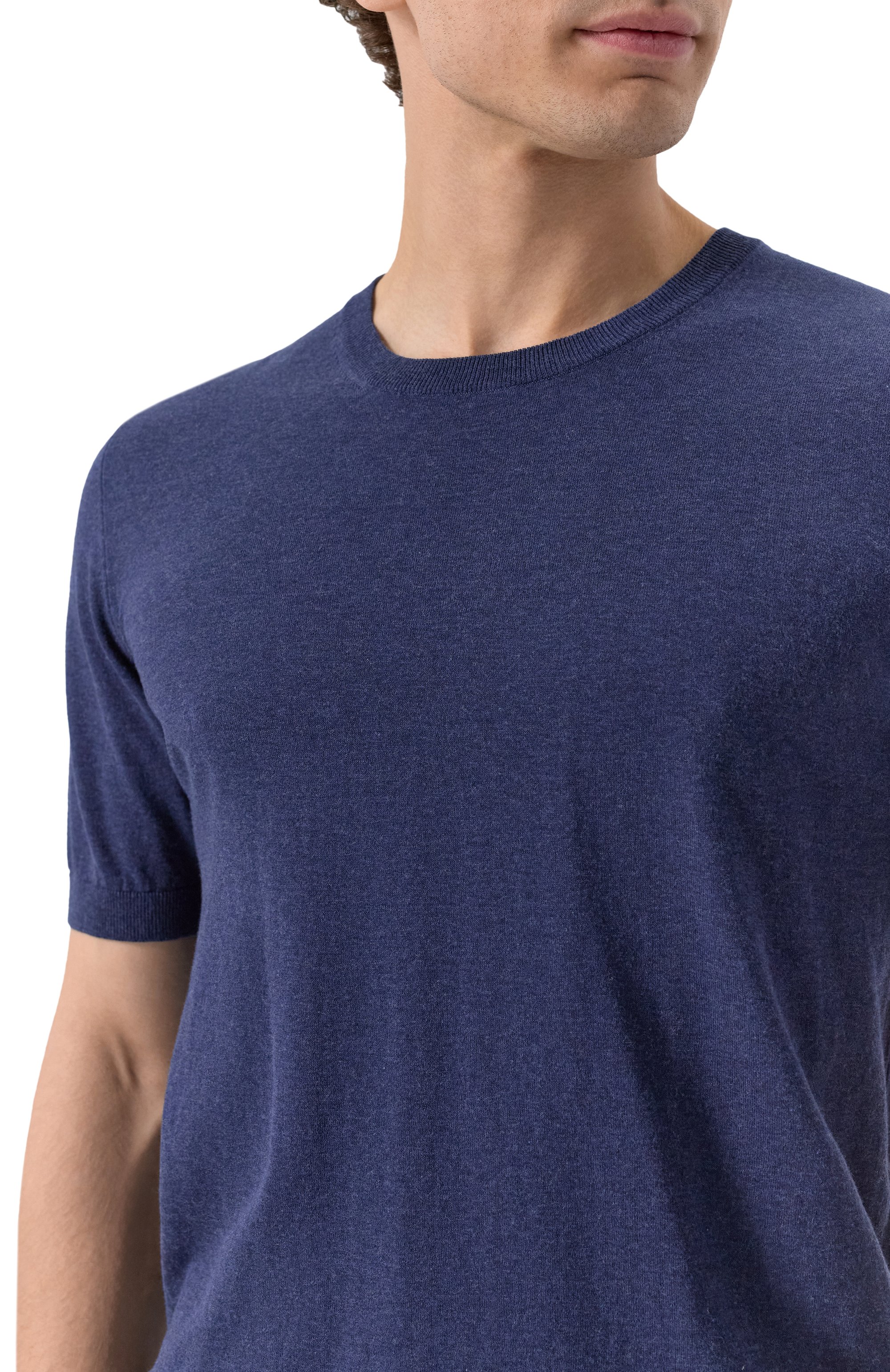 Хлопковый джемпер GRAN SASSO темно-синего цвета по цене 26050 руб., арт. 43154/20731, фото 5 Хлопковый джемпер GRAN SASSO, арт. 43154/20731, фото 5