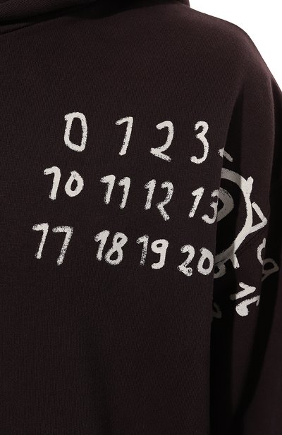 Хлопковое худи MM6 фиолетового цвета по цене 59450 руб., арт. SH2GU0012/M25004, фото 5 Хлопковое худи MM6, арт. SH2GU0012/M25004, фото 5