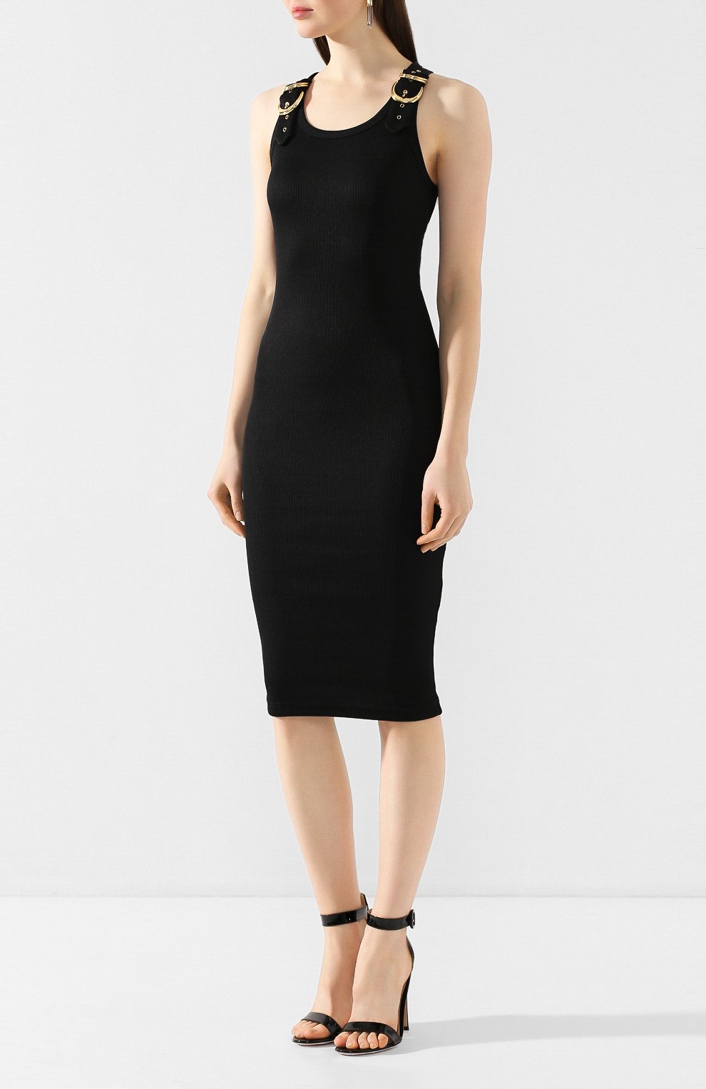 Платье VERSACE JEANS COUTURE черного цвета по цене 22600 руб., арт. D2HVA440-VDP940/10615, фото 3 Платье VERSACE JEANS COUTURE, арт. D2HVA440-VDP940/10615, фото 3