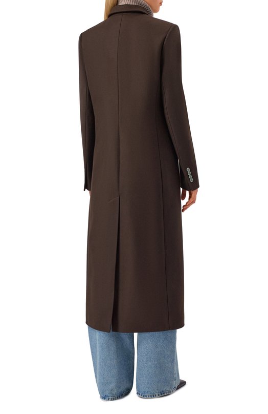 Пальто из шерсти и кашемира Lesyanebo LN01H-971_TH Коричневый  LN01H-971_TH Фото 4