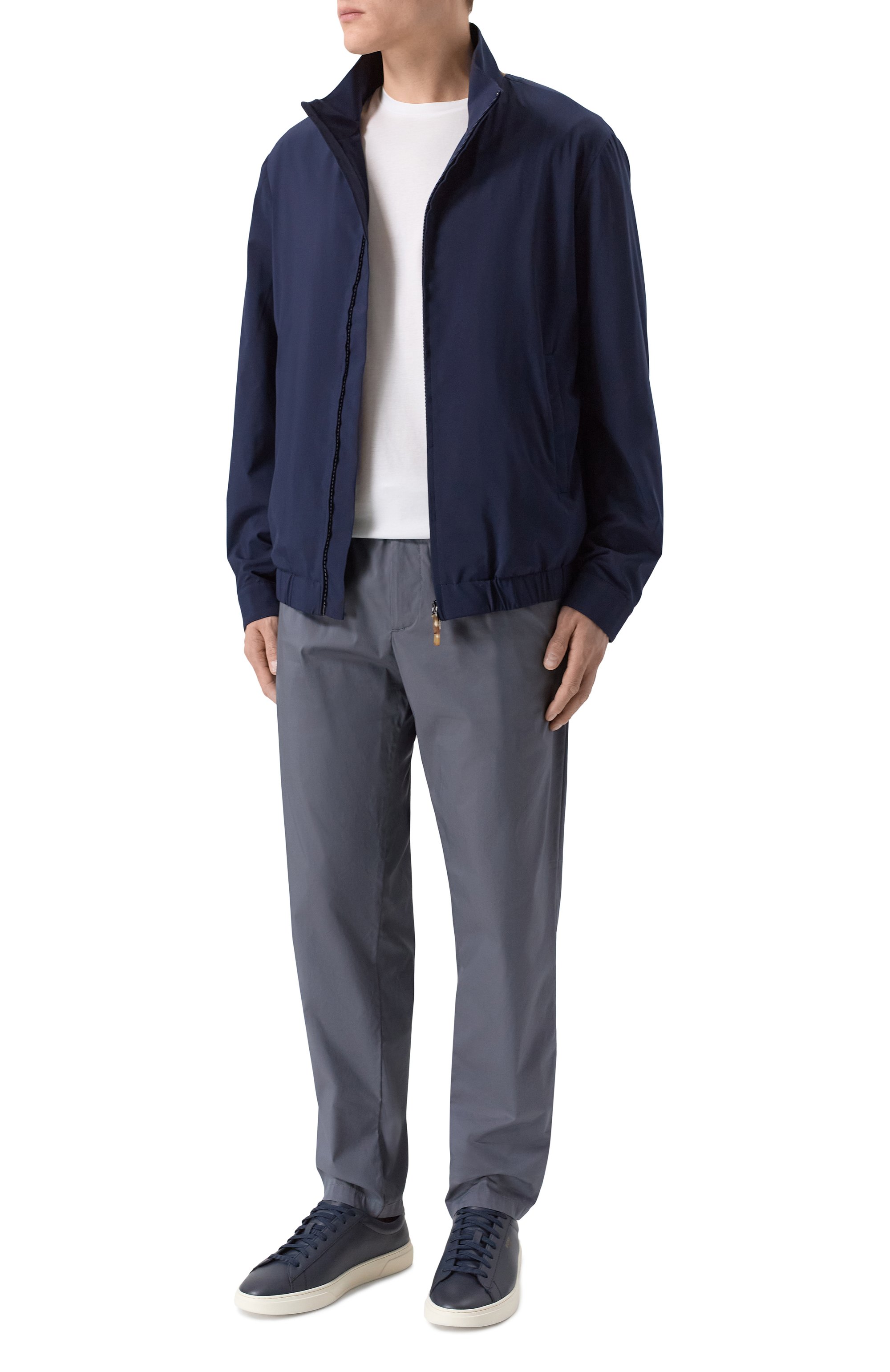 Хлопковые брюки WHITE SAND темно-серого цвета по цене 23600 руб., арт. 26SU66/311, фото 2 Хлопковые брюки WHITE SAND, арт. 26SU66/311, фото 2