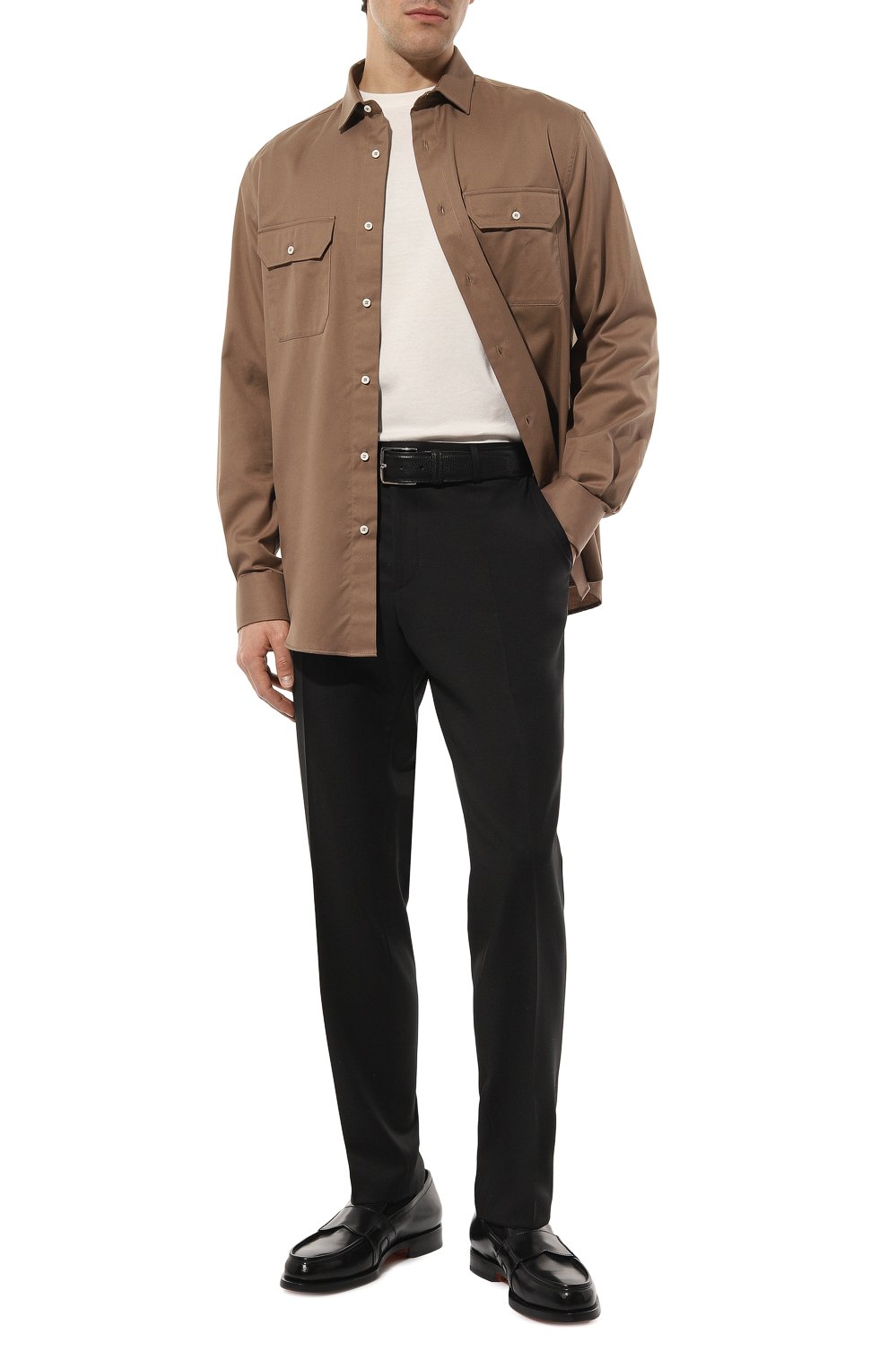 Хлопковая рубашка BRUNELLO CUCINELLI, арт. MW6040626, фото 2